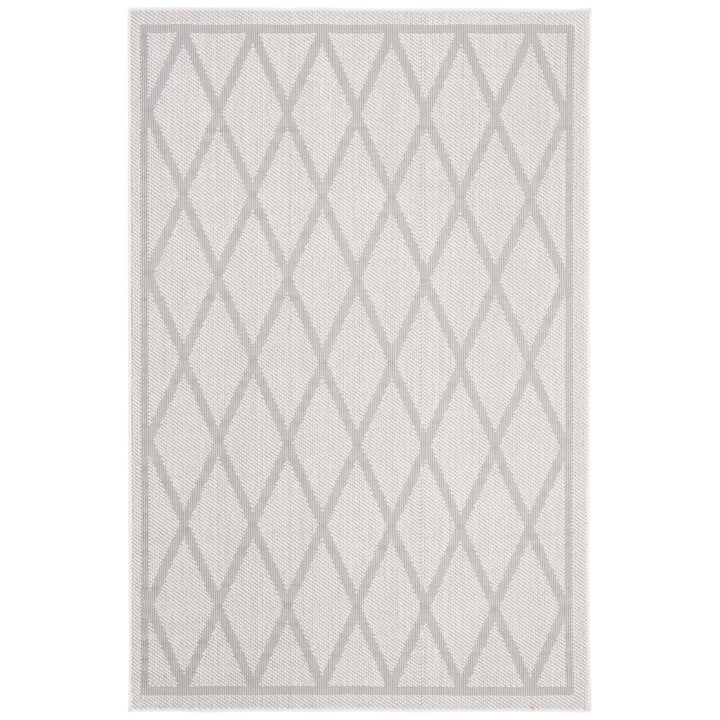 SAFAVIEH Indoor Outdoor BMU805A Bermuda Ivory / Light Grey Rug Image 1