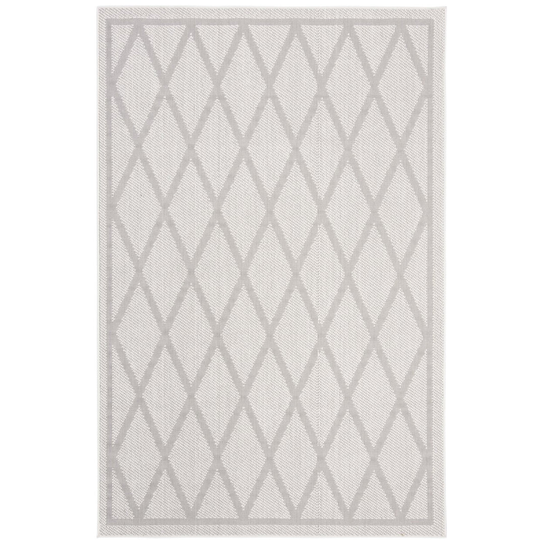 SAFAVIEH Indoor Outdoor BMU805A Bermuda Ivory / Light Grey Rug Image 1