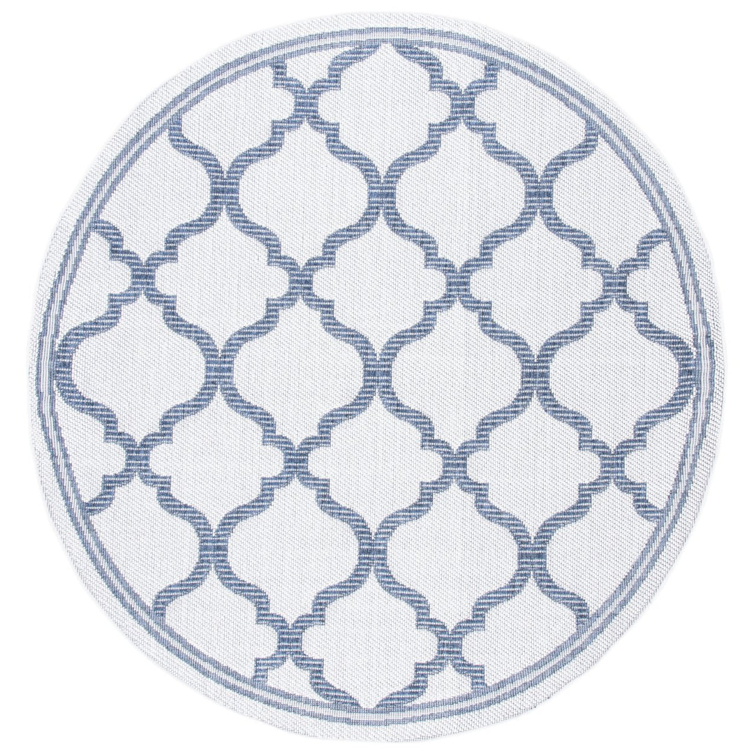 SAFAVIEH Indoor Outdoor BMU810A Bermuda Ivory / Charcoal Rug Image 1