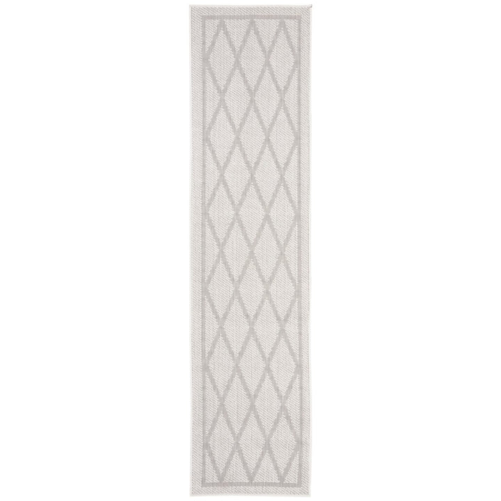 SAFAVIEH Indoor Outdoor BMU805A Bermuda Ivory / Light Grey Rug Image 1