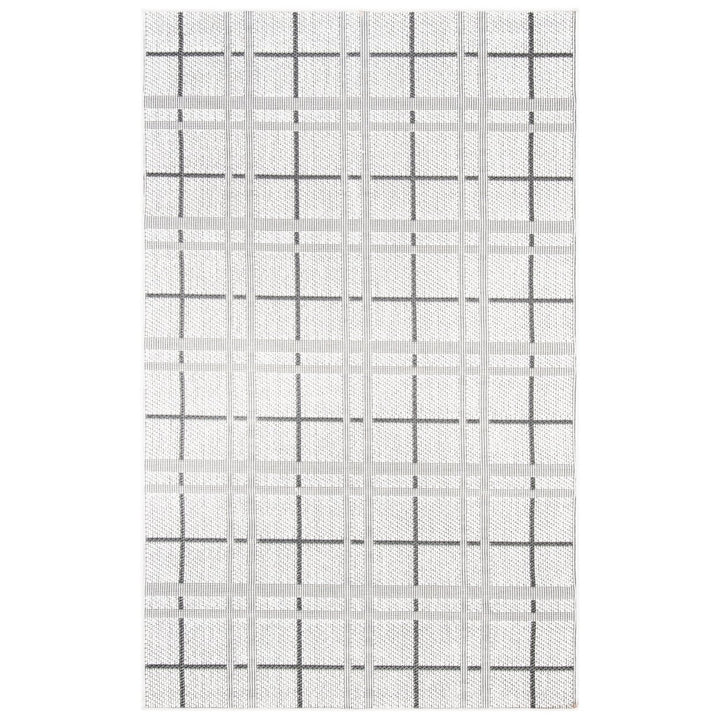 SAFAVIEH Outdoor BMU803B Bermuda Collection Ivory / Grey Rug Image 1