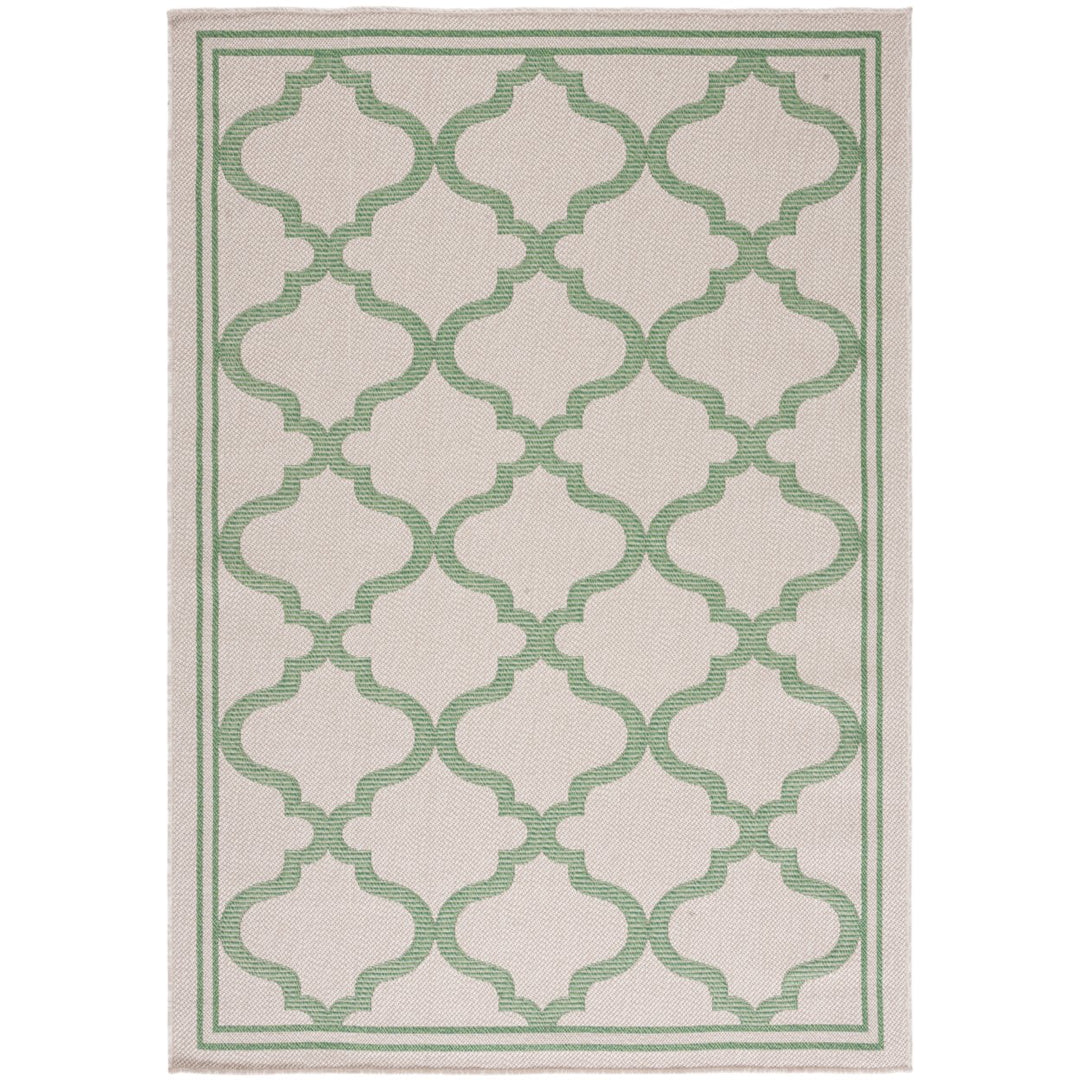 SAFAVIEH Outdoor BMU810E Bermuda Collection Beige / Green Rug Image 1