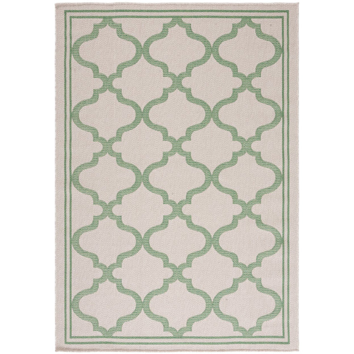 SAFAVIEH Outdoor BMU810E Bermuda Collection Beige / Green Rug Image 1