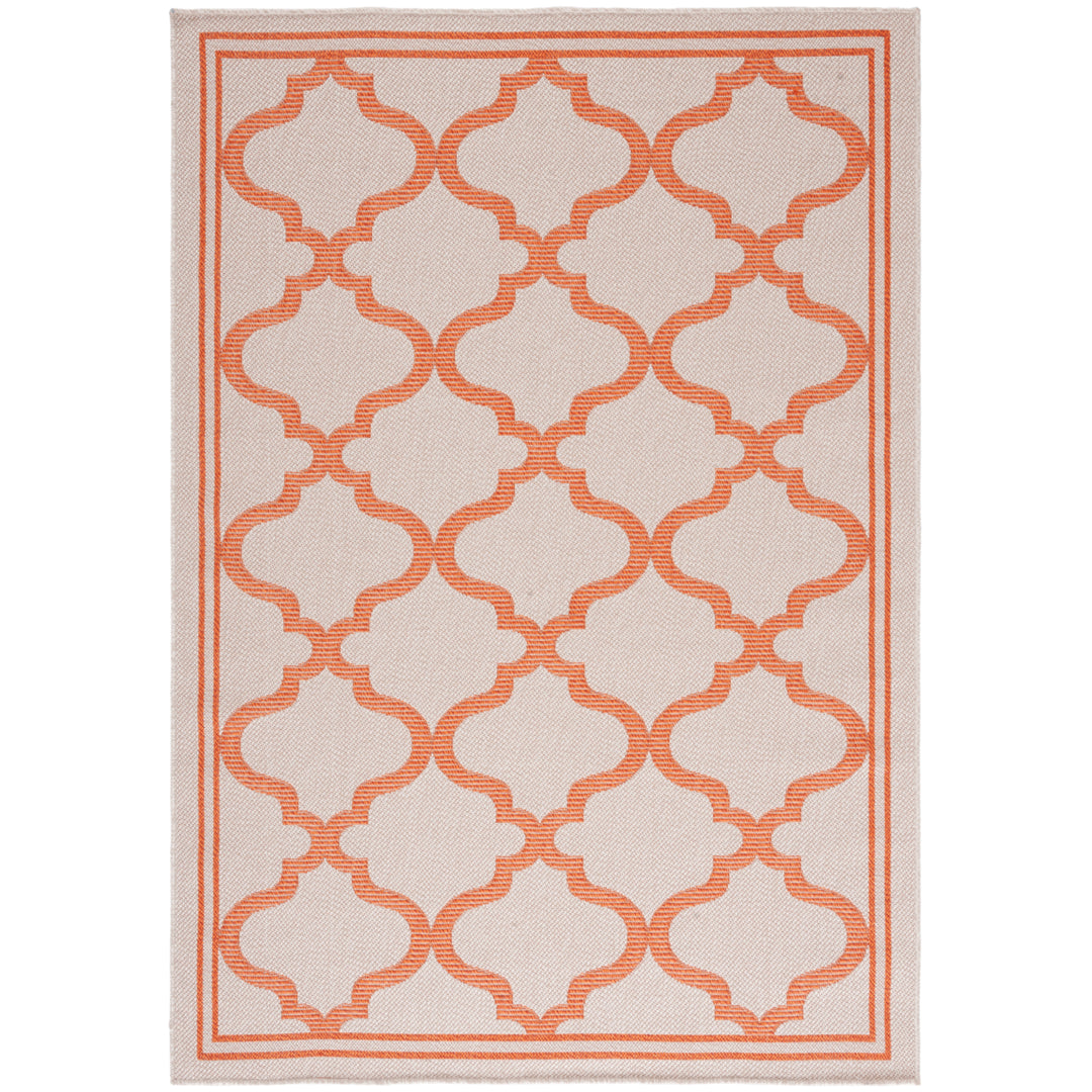 SAFAVIEH Outdoor BMU810F Bermuda Collection Ivory / Rust Rug Image 3