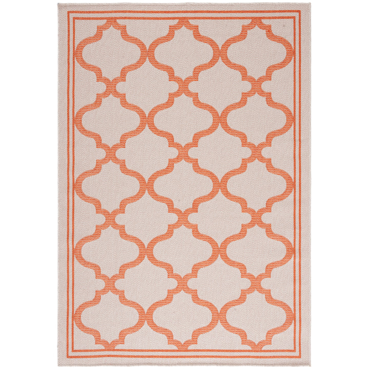 SAFAVIEH Outdoor BMU810F Bermuda Collection Ivory / Rust Rug Image 3