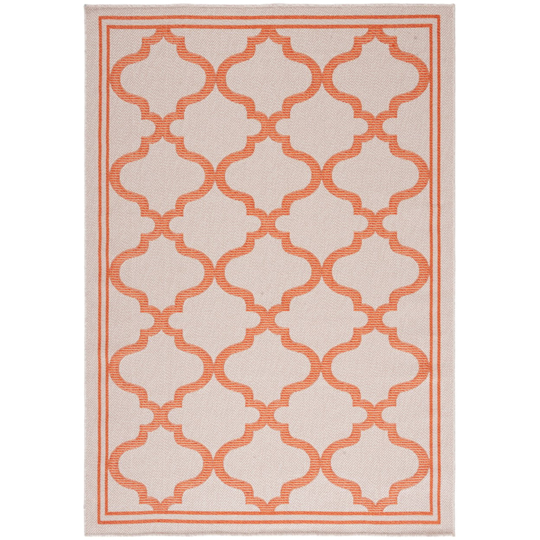 SAFAVIEH Outdoor BMU810F Bermuda Collection Ivory / Rust Rug Image 1