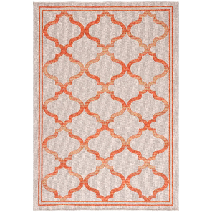 SAFAVIEH Outdoor BMU810F Bermuda Collection Ivory / Rust Rug Image 1