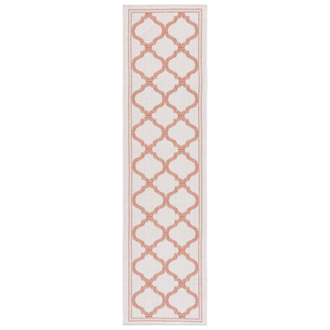 SAFAVIEH Outdoor BMU810F Bermuda Collection Ivory / Rust Rug Image 1