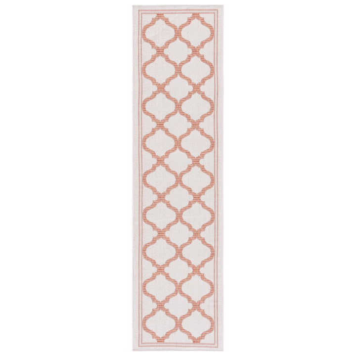 SAFAVIEH Outdoor BMU810F Bermuda Collection Ivory / Rust Rug Image 1