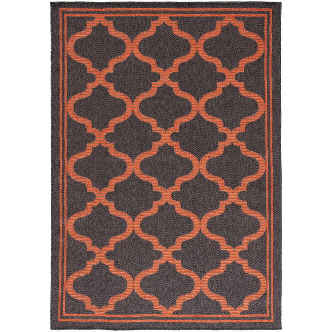 SAFAVIEH Indoor Outdoor BMU810H Bermuda Charcoal / Rust Rug Image 1