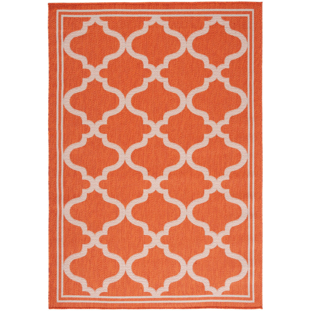 SAFAVIEH Outdoor BMU810P Bermuda Collection Rust / Ivory Rug Image 1