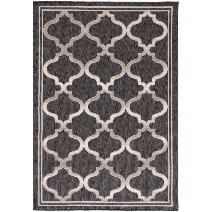 SAFAVIEH Indoor Outdoor BMU810Z Bermuda Charcoal / Ivory Rug Image 1