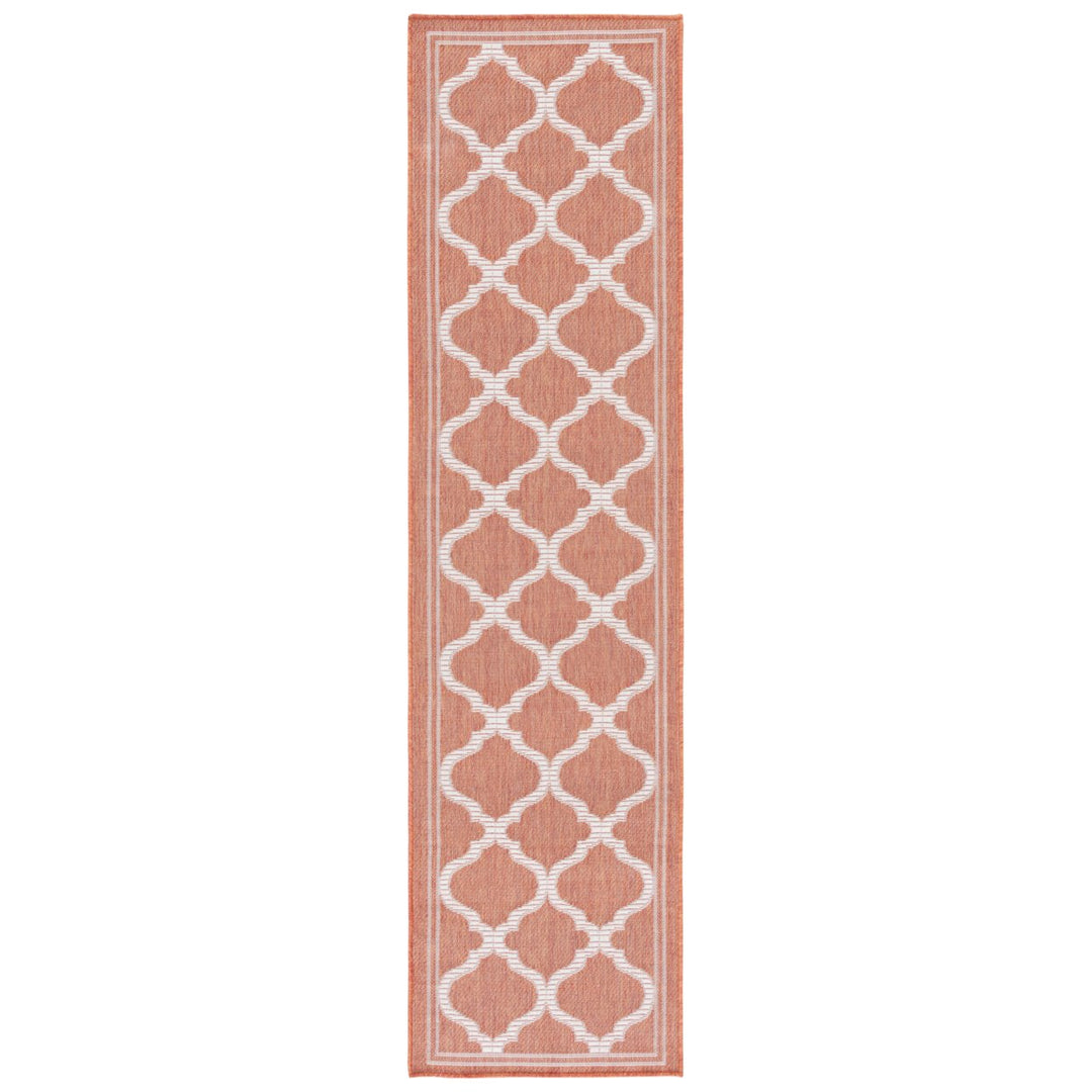 SAFAVIEH Outdoor BMU810P Bermuda Collection Rust / Ivory Rug Image 1