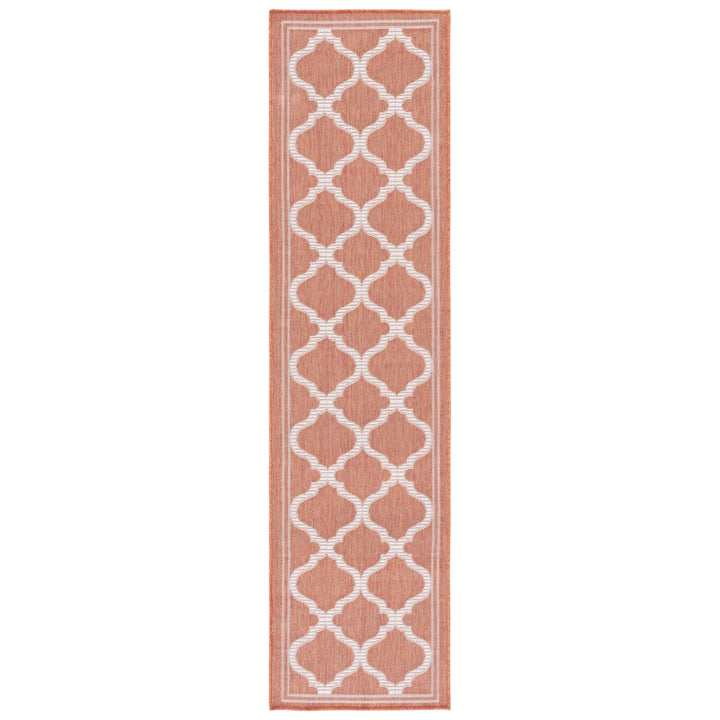 SAFAVIEH Outdoor BMU810P Bermuda Collection Rust / Ivory Rug Image 1