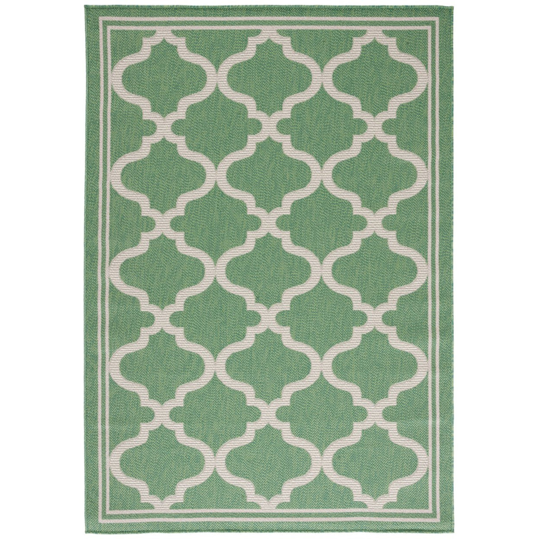 SAFAVIEH Outdoor BMU810Y Bermuda Collection Green / Beige Rug Image 1