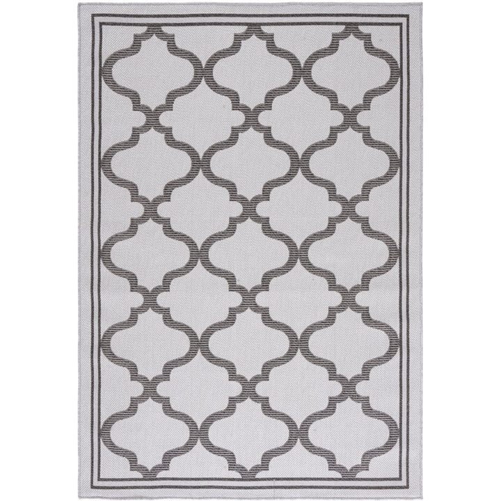 SAFAVIEH Outdoor BMU810T Bermuda Collection Grey / Brown Rug Image 1