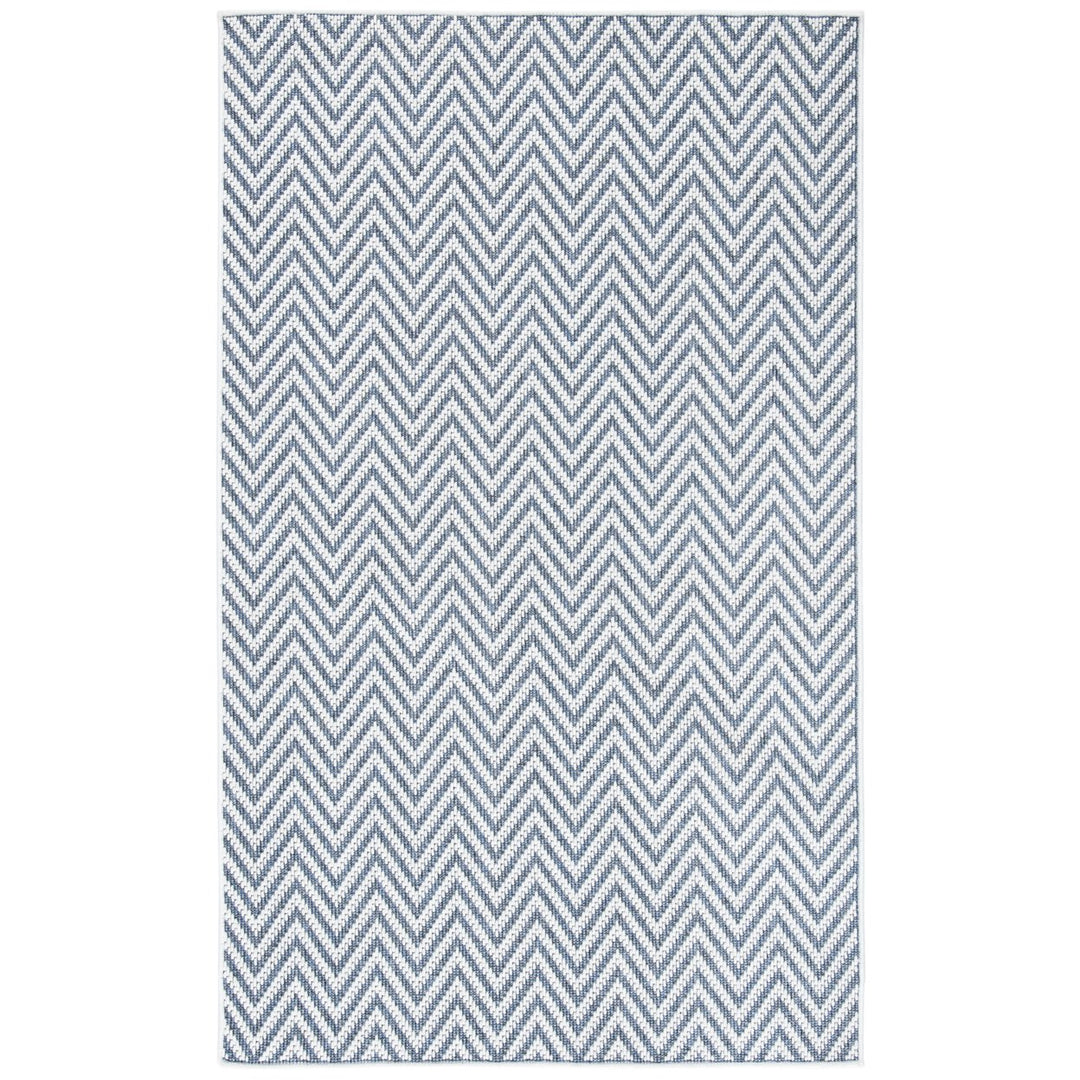 SAFAVIEH Outdoor BMU812A Bermuda Collection Blue / Creme Rug Image 1