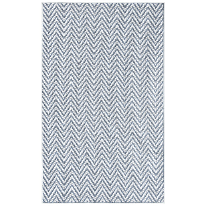 SAFAVIEH Outdoor BMU812A Bermuda Collection Blue / Creme Rug Image 1