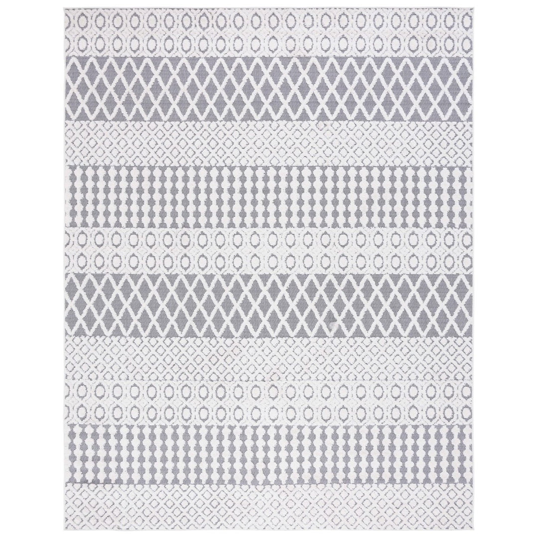 SAFAVIEH Outdoor CBN652A Cabana Collection Ivory / Grey Rug Image 1