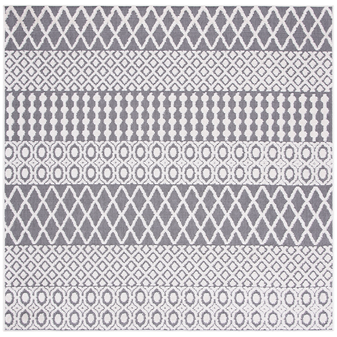 SAFAVIEH Outdoor CBN652A Cabana Collection Ivory / Grey Rug Image 7