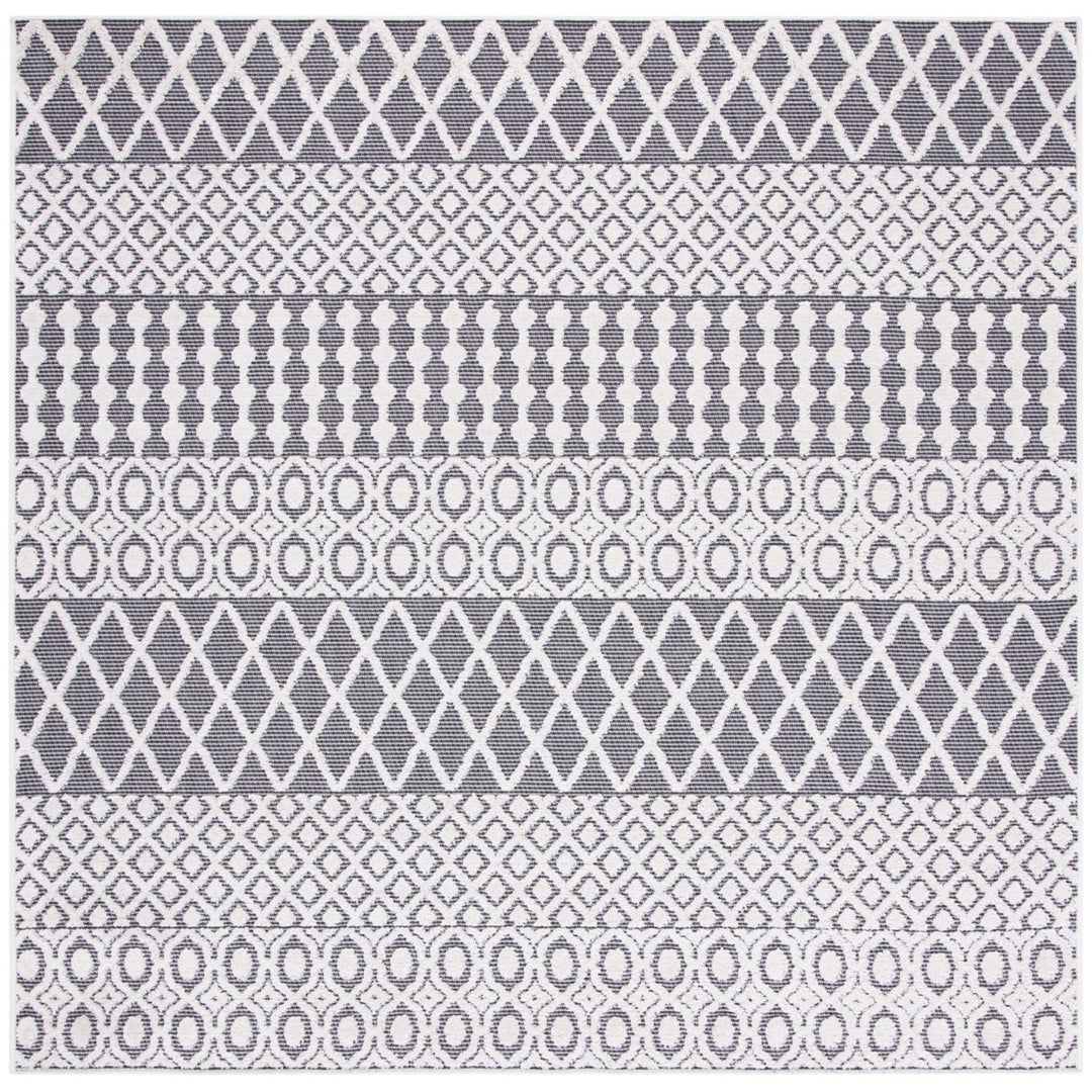 SAFAVIEH Outdoor CBN652A Cabana Collection Ivory / Grey Rug Image 1