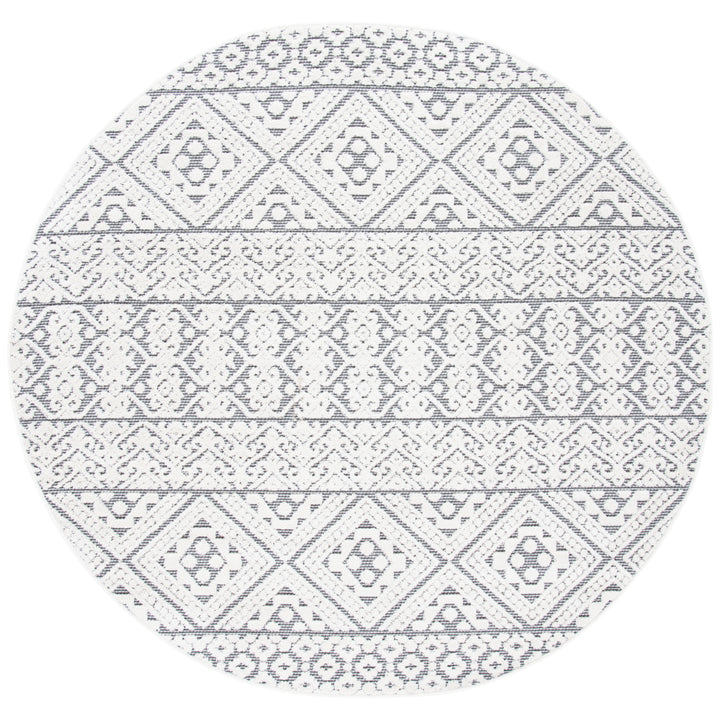 SAFAVIEH Outdoor CBN654A Cabana Collection Ivory / Grey Rug Image 5