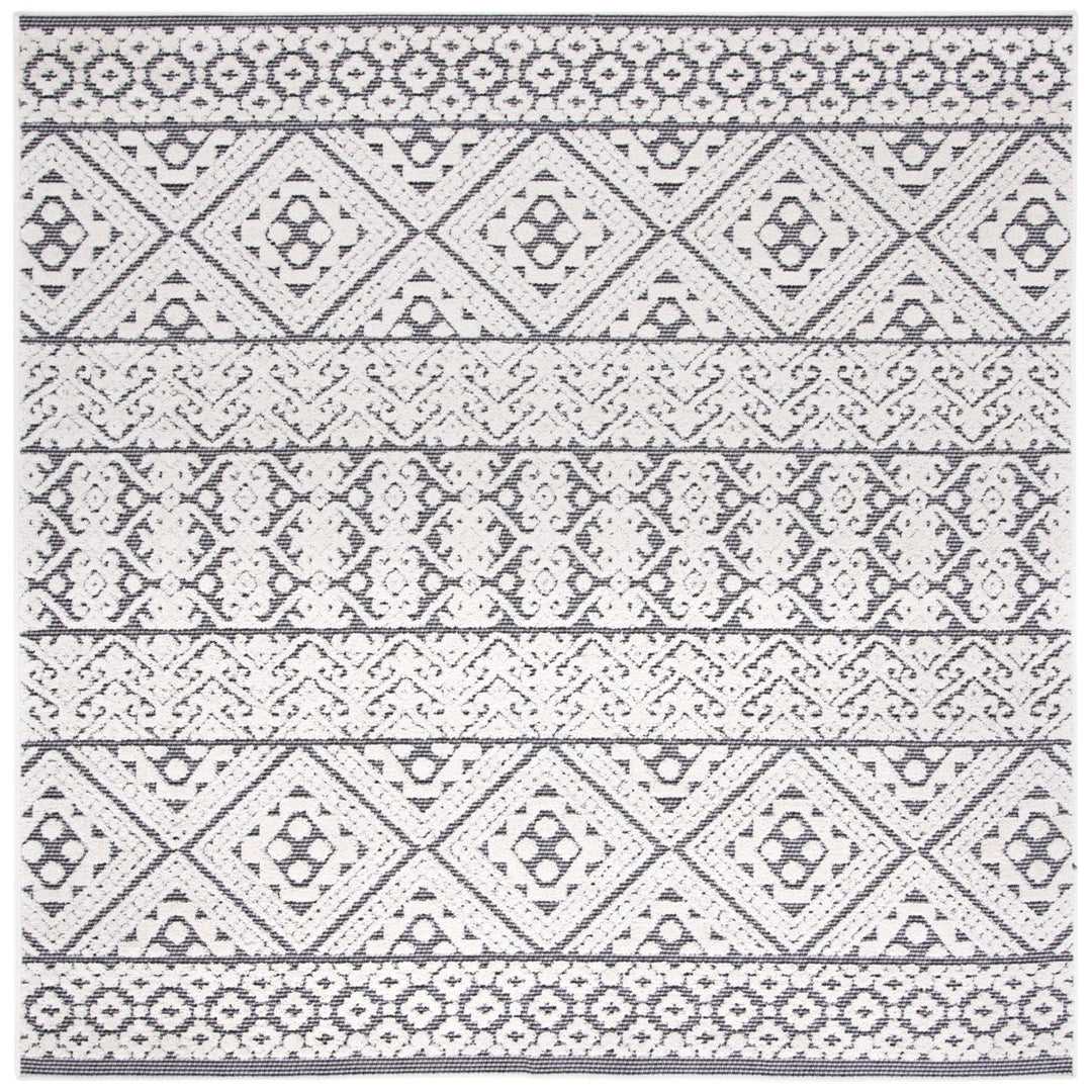 SAFAVIEH Outdoor CBN654A Cabana Collection Ivory / Grey Rug Image 1