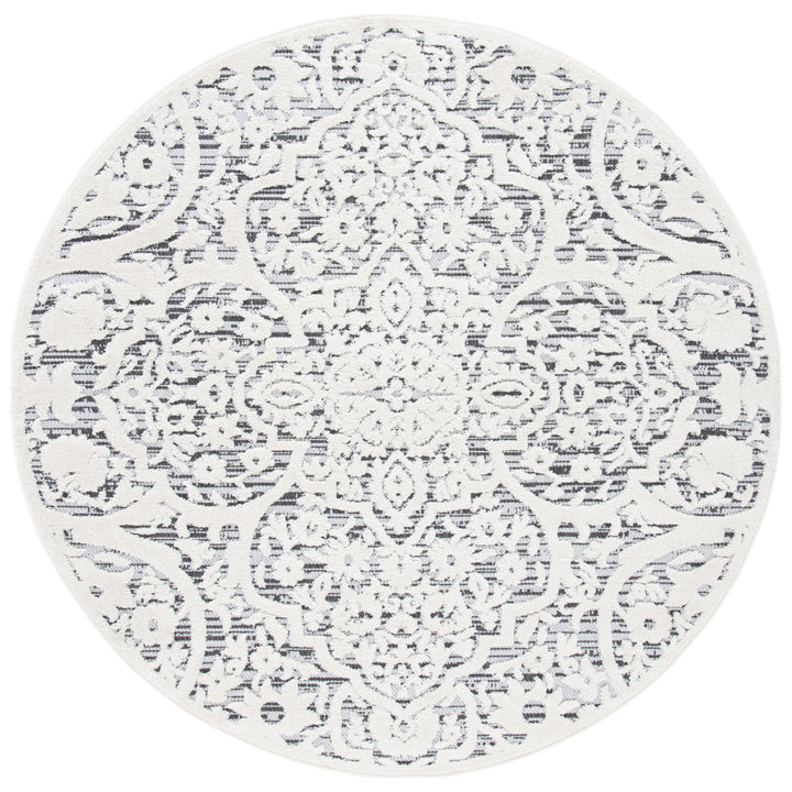 SAFAVIEH Outdoor CBN656A Cabana Collection Ivory / Grey Rug Image 4