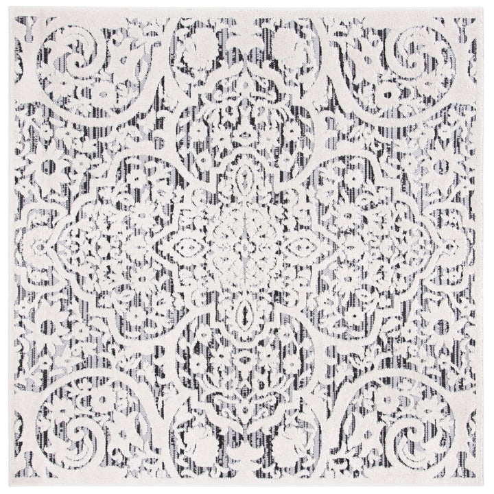 SAFAVIEH Outdoor CBN656A Cabana Collection Ivory / Grey Rug Image 5