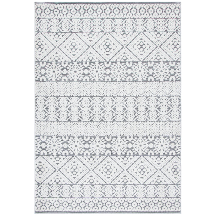 SAFAVIEH Outdoor CBN654A Cabana Collection Ivory / Grey Rug Image 11