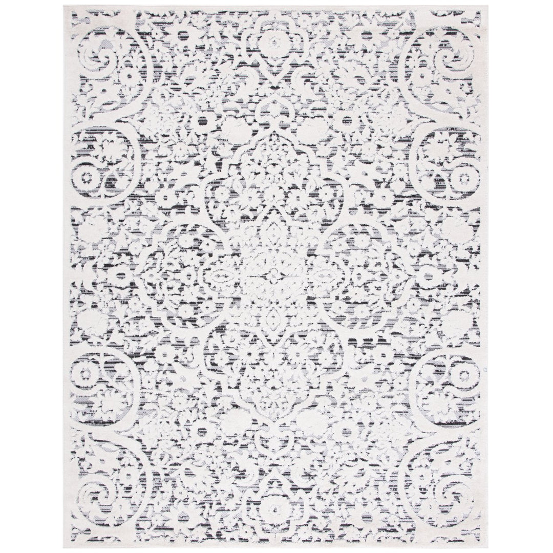 SAFAVIEH Outdoor CBN656A Cabana Collection Ivory / Grey Rug Image 1