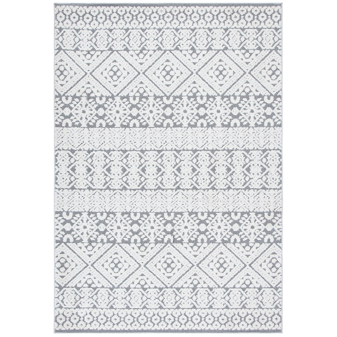 SAFAVIEH Outdoor CBN654A Cabana Collection Ivory / Grey Rug Image 12