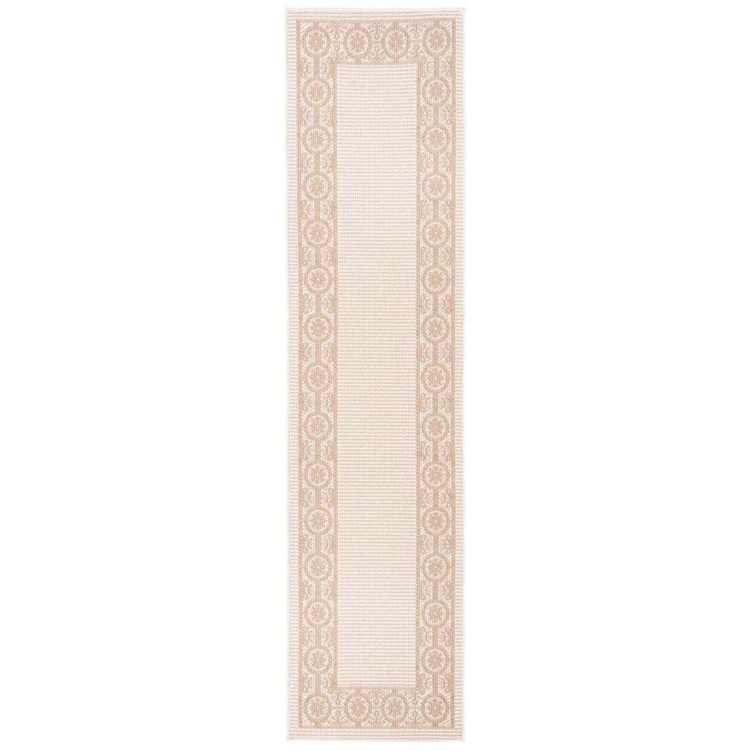 SAFAVIEH Outdoor BMU815C Bermuda Collection Ivory / Beige Rug Image 1