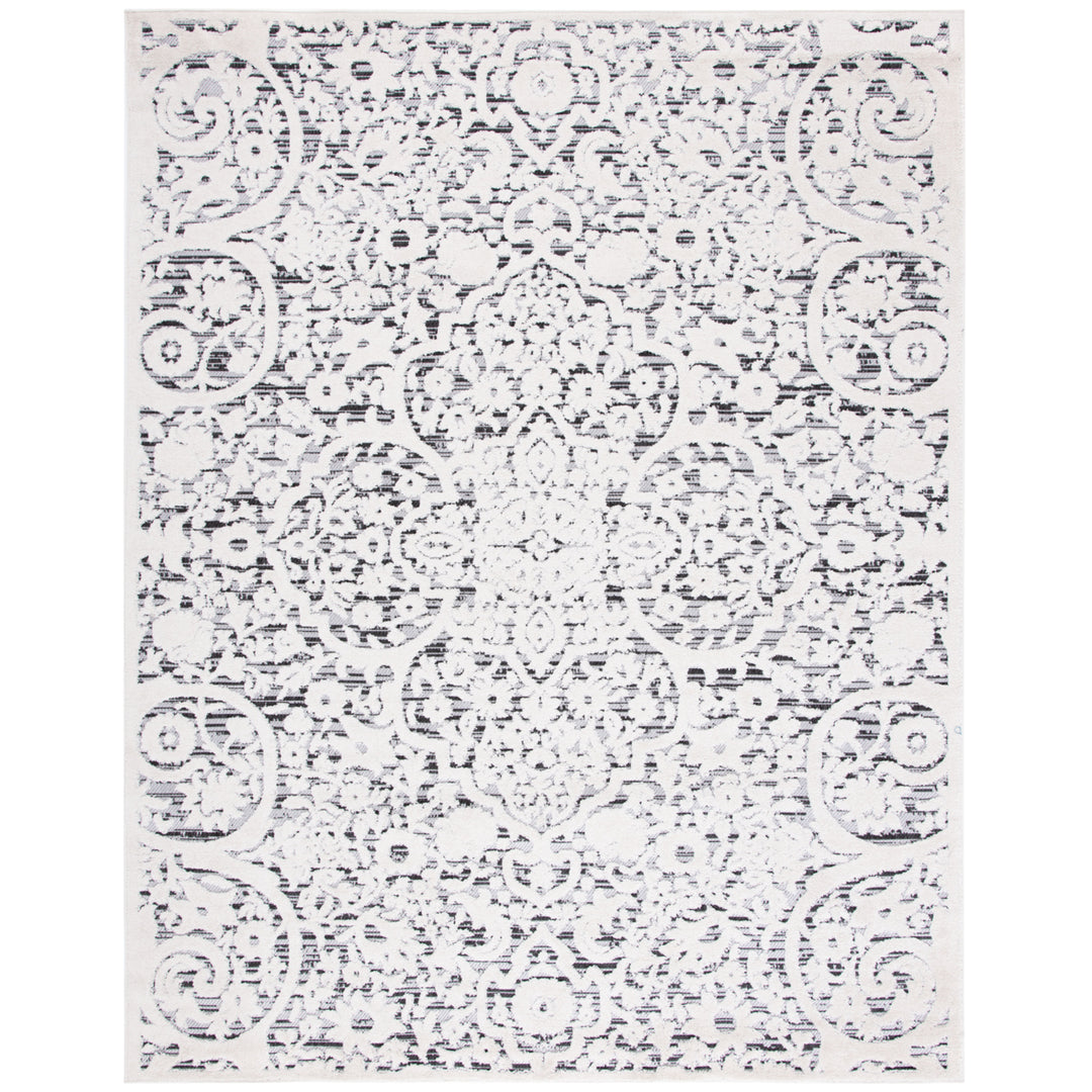 SAFAVIEH Outdoor CBN656A Cabana Collection Ivory / Grey Rug Image 9