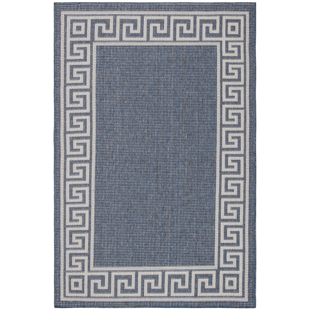 SAFAVIEH Indoor Outdoor BMU820M Bermuda Dark Blue / Ivory Rug Image 1