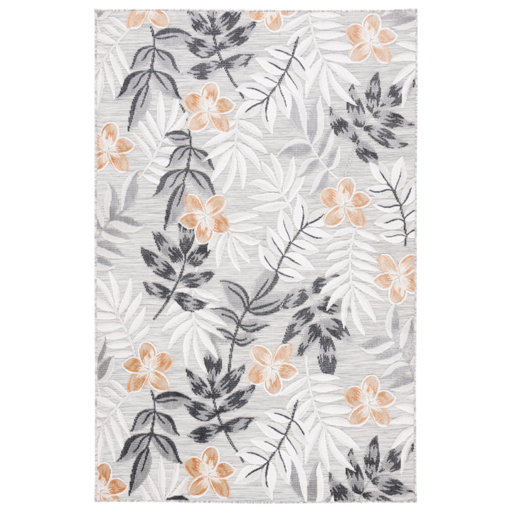 SAFAVIEH Outdoor CBN405A Cabana Collection Grey / Ivory Rug Image 3