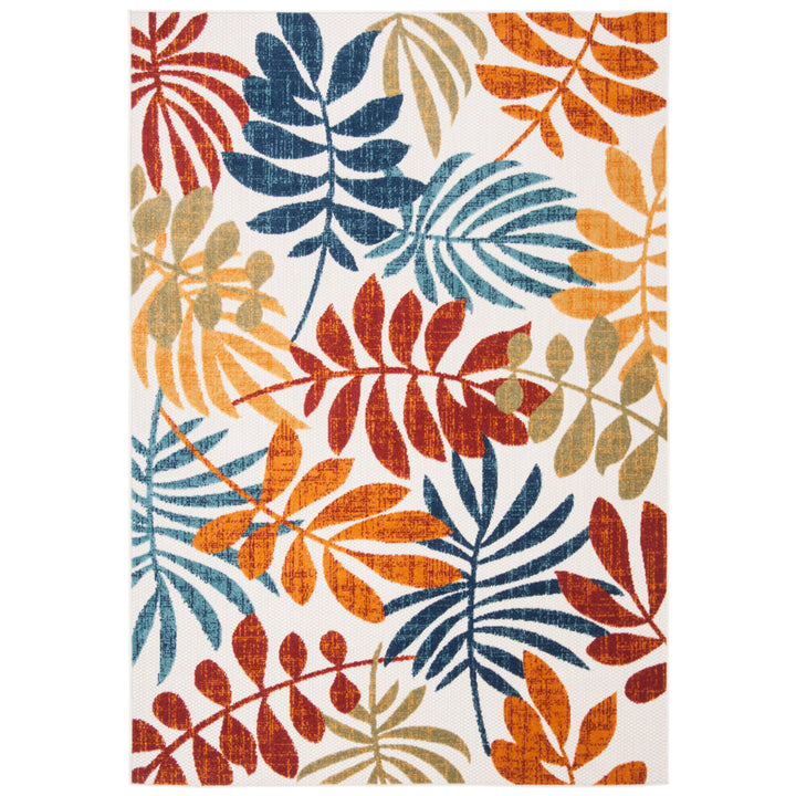 SAFAVIEH Outdoor CBN814A Cabana Collection Creme / Red Rug Image 2