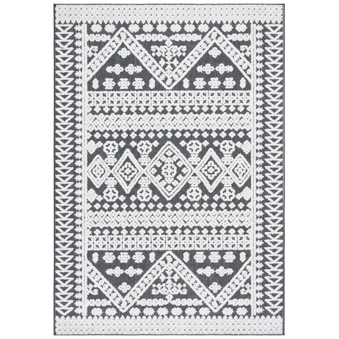 SAFAVIEH Outdoor CBN658A Cabana Collection Ivory / Grey Rug Image 3
