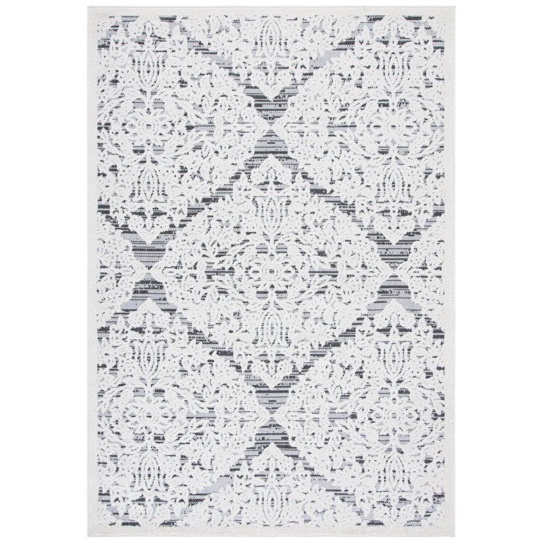 SAFAVIEH Outdoor CBN660A Cabana Collection Ivory / Grey Rug Image 1