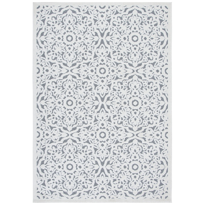 SAFAVIEH Outdoor CBN662A Cabana Collection Ivory / Grey Rug Image 3