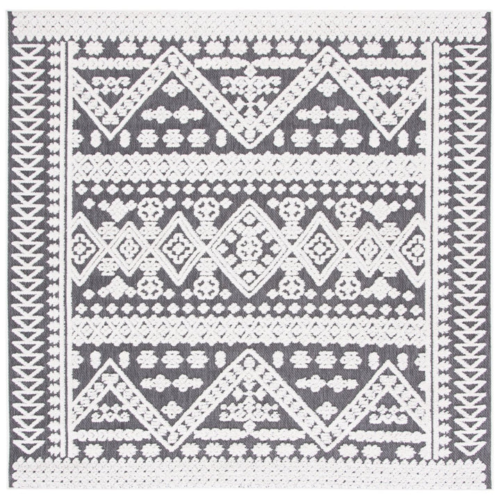 SAFAVIEH Outdoor CBN658A Cabana Collection Ivory / Grey Rug Image 1