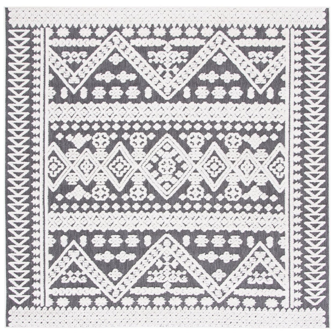 SAFAVIEH Outdoor CBN658A Cabana Collection Ivory / Grey Rug Image 1