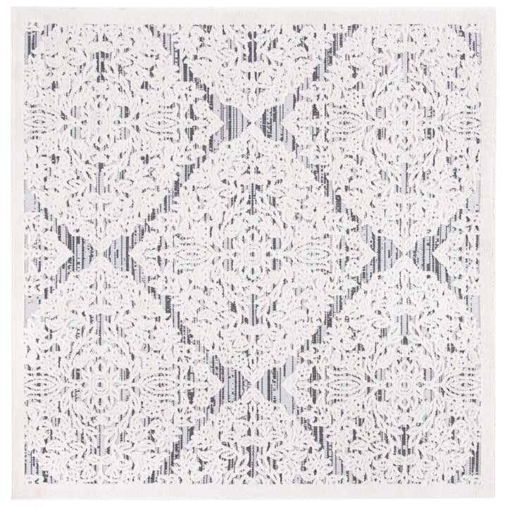 SAFAVIEH Outdoor CBN660A Cabana Collection Ivory / Grey Rug Image 6
