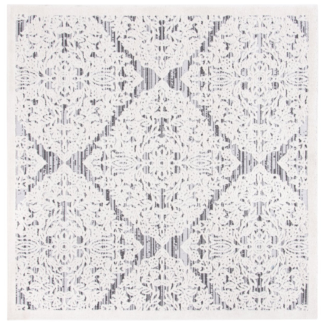 SAFAVIEH Outdoor CBN660A Cabana Collection Ivory / Grey Rug Image 1