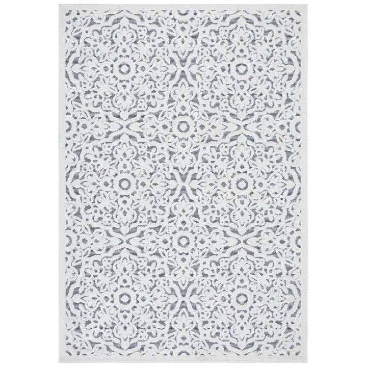 SAFAVIEH Outdoor CBN662A Cabana Collection Ivory / Grey Rug Image 1