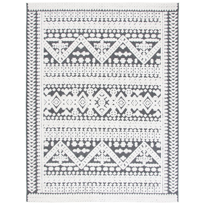 SAFAVIEH Outdoor CBN658A Cabana Collection Ivory / Grey Rug Image 1