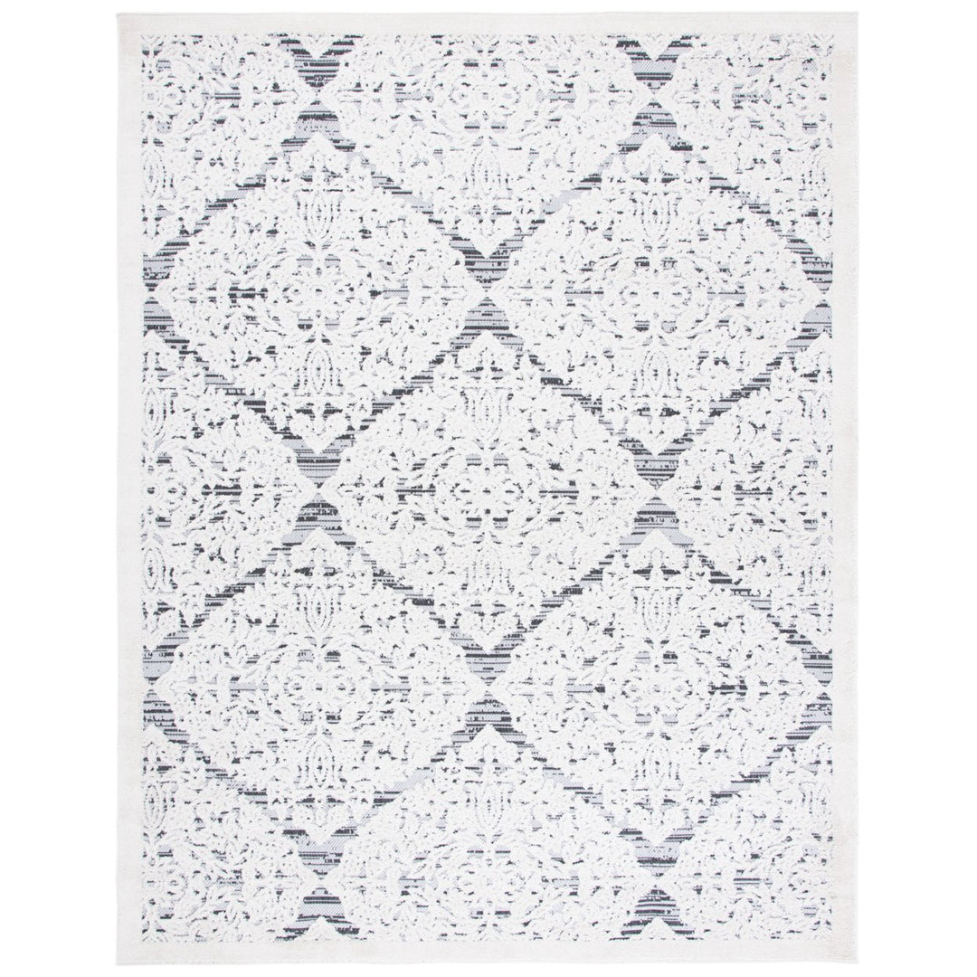 SAFAVIEH Outdoor CBN660A Cabana Collection Ivory / Grey Rug Image 1