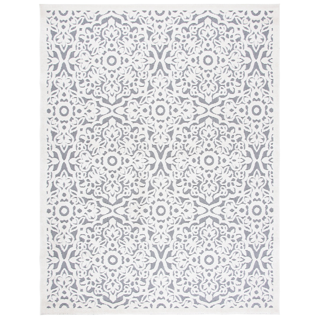 SAFAVIEH Outdoor CBN662A Cabana Collection Ivory / Grey Rug Image 7