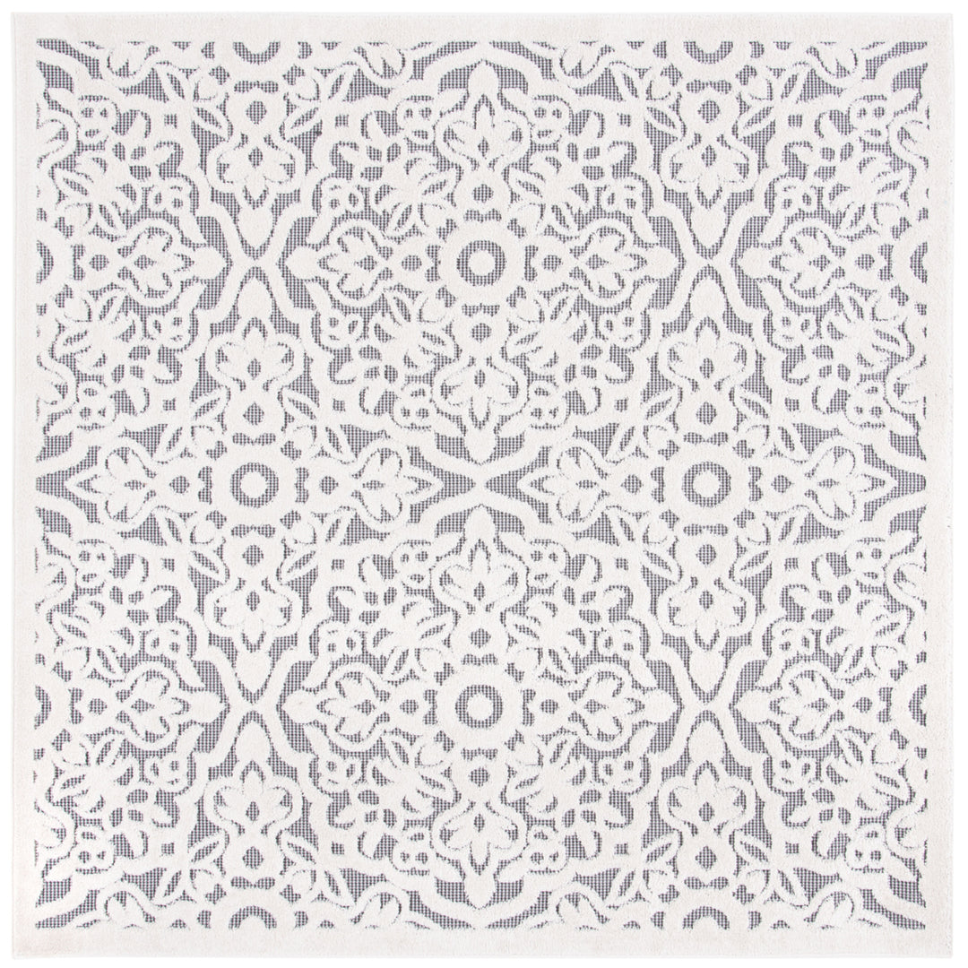 SAFAVIEH Outdoor CBN662A Cabana Collection Ivory / Grey Rug Image 9