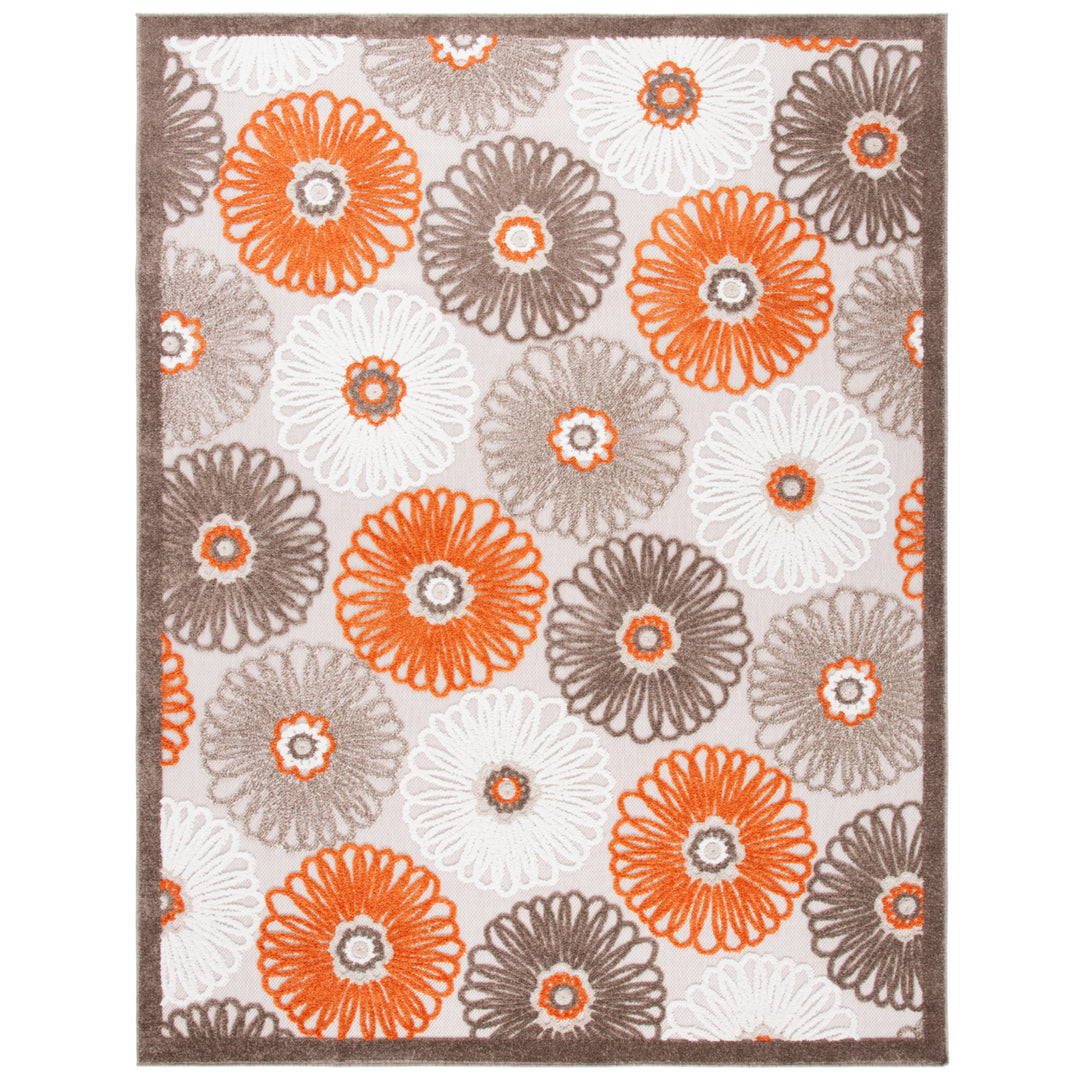 SAFAVIEH Outdoor CBN676C Cabana Collection Beige / Orange Rug Image 4